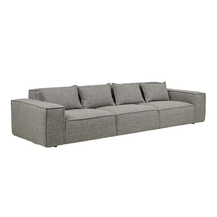 Felix Block Four Seater Sofa in Grey