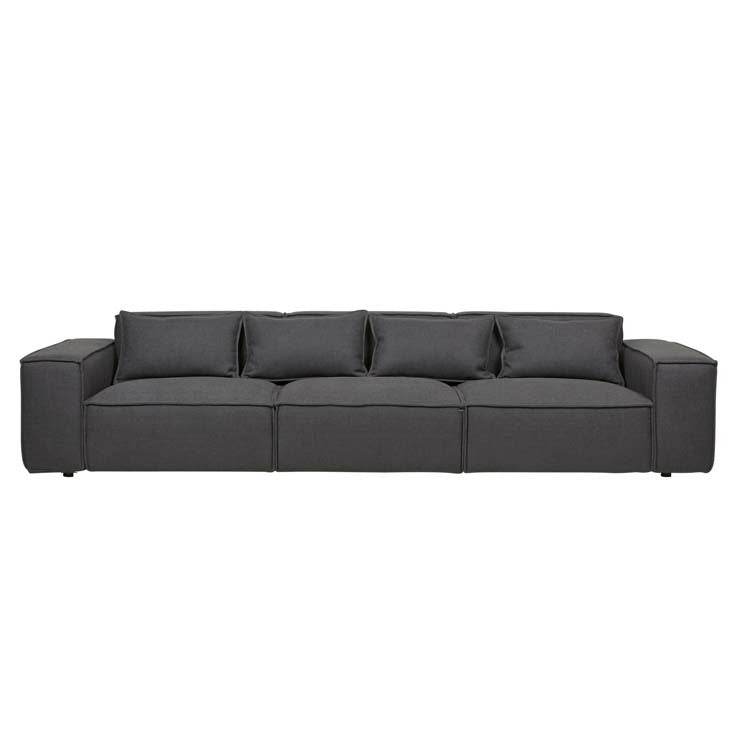 Felix Block Four Seater Sofa in Black