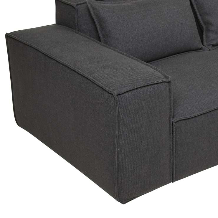 Felix Block Four Seater Sofa in Black