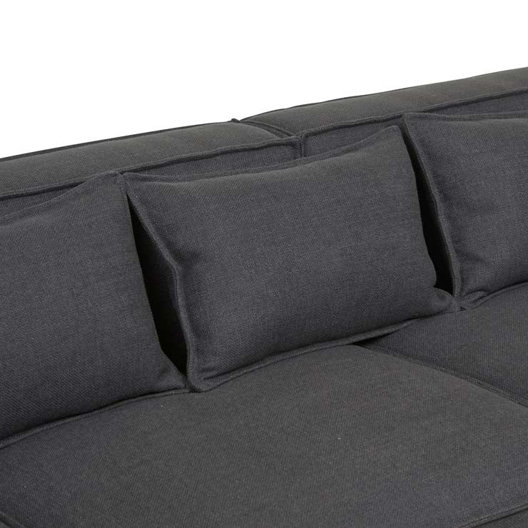 Felix Block Four Seater Sofa in Black