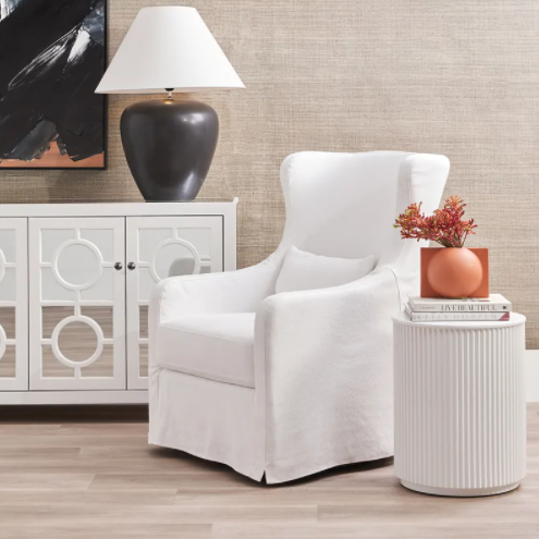 Nomad Side Table in White