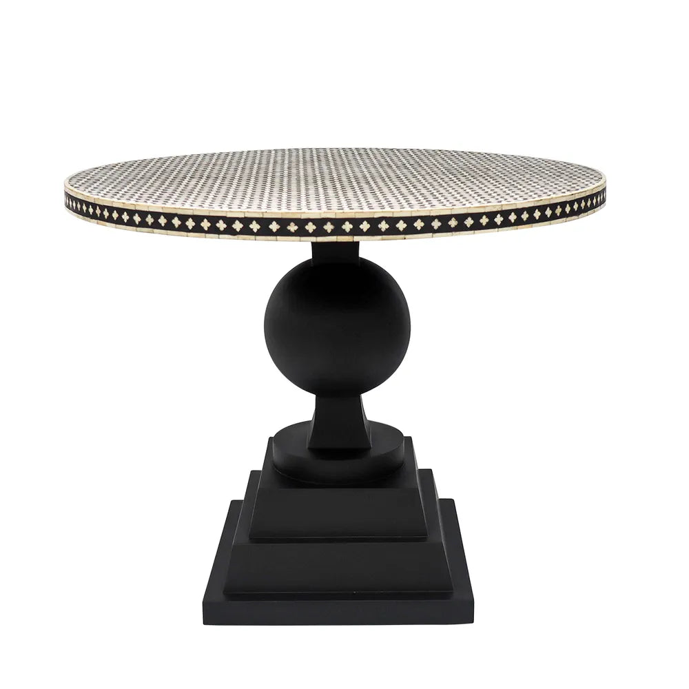 Bone Inlay Swirl Stool
