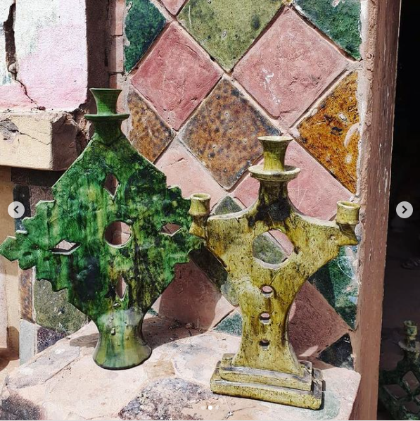 Tamegroute Traditional Desert Cross Candlestick