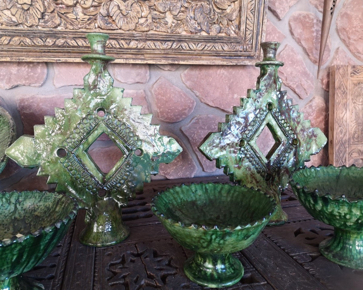 Tamegroute Traditional Desert Cross Candlestick