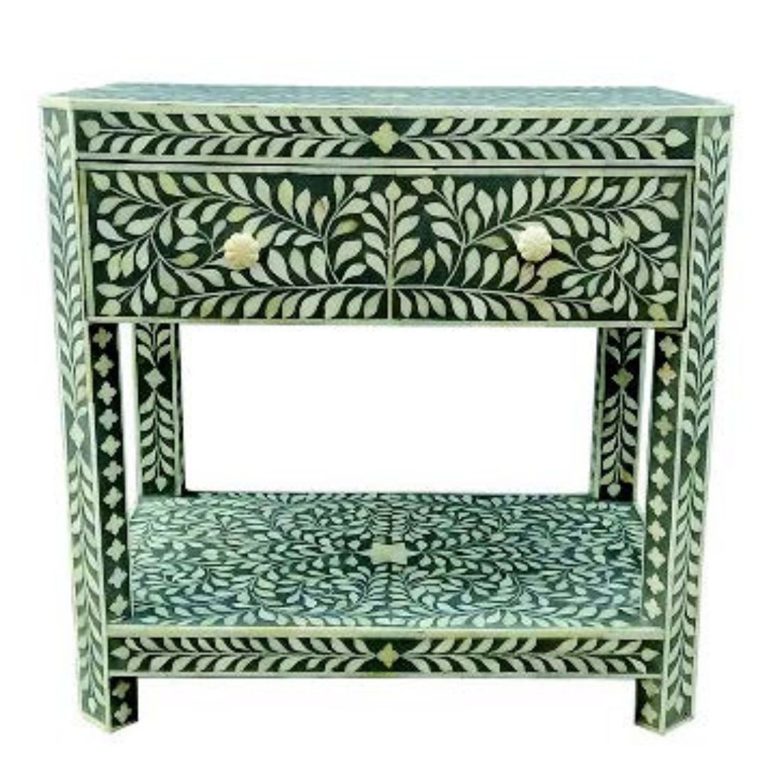 Freedom Bone Inlay Bedside Table