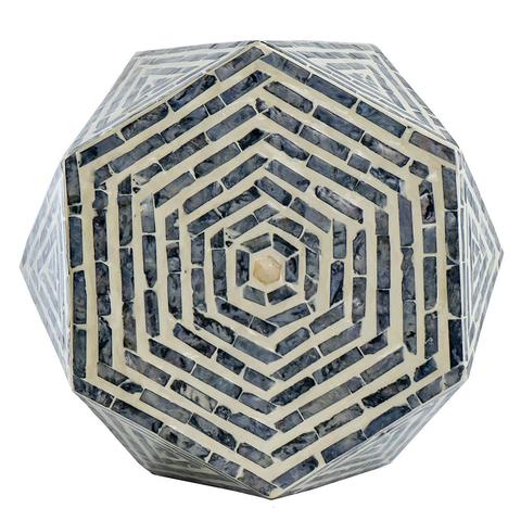 Oblique Shell Stool Side Table