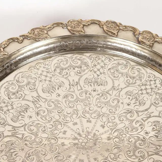 Moroccan Silver Nickel Tray