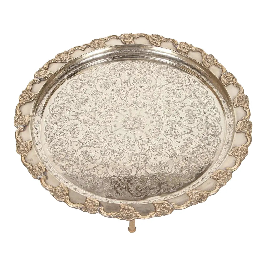 Moroccan Silver Nickel Tray