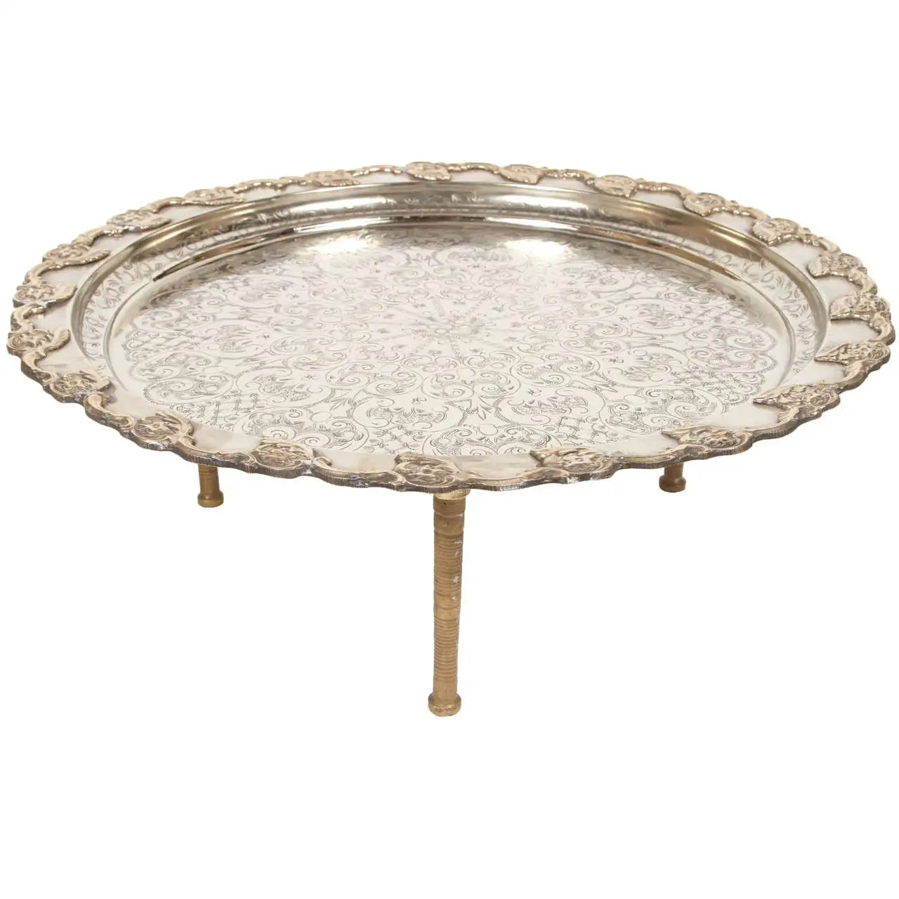Moroccan Silver Nickel Tray