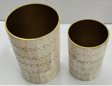 Bone Inlay Vase in Ivory Lace