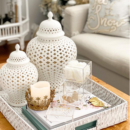 Minx Temple Jar in White