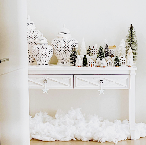 Plantation Console Table in White